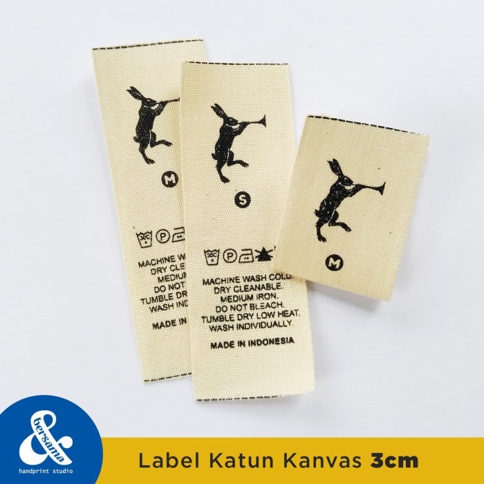 

Original..!! Label Kanvas 3Cm Sablon