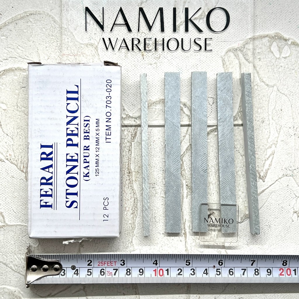 

Kapur marker besi stone pencil 125 x 12 x 5 mm ISI 12 PCS