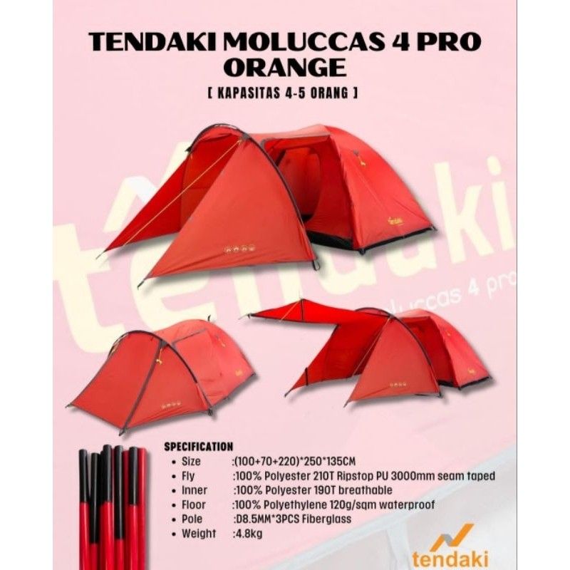 Tenda Camping Kapasitas 4 Orang Borneo 4 Tenda Mis Borneo 4 Tendaki Borneo 4