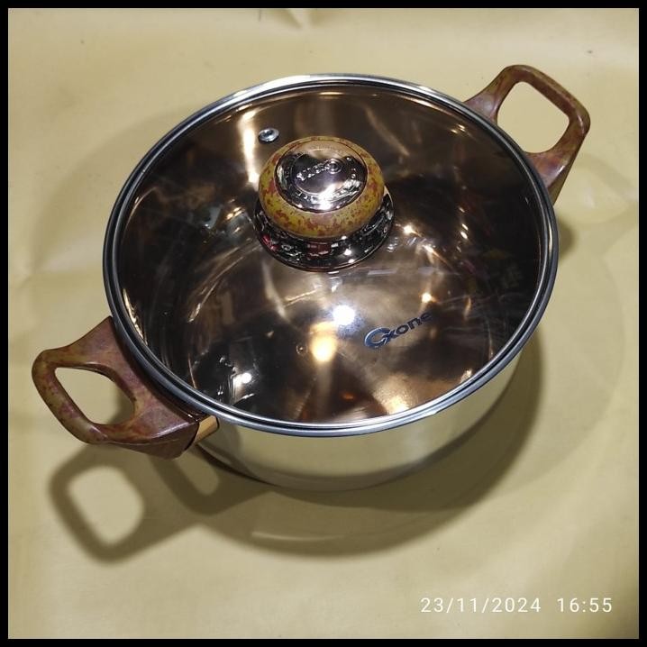 CASSEROLE SET TUTUP 18CM OXONE OX933 PANCI WAJAN PENGGORENGAN PANCI SUSU STAINLESS ORIGINAL