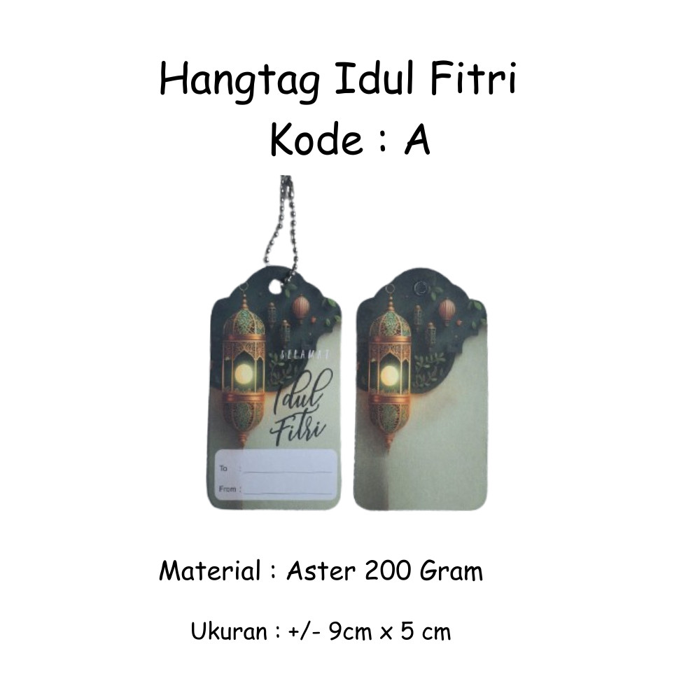 

(10 Pcs) Hang Tag Idul Fitri Hangtag Hampers Lebaran Eid Mubarak Ramadhan Gift Tag