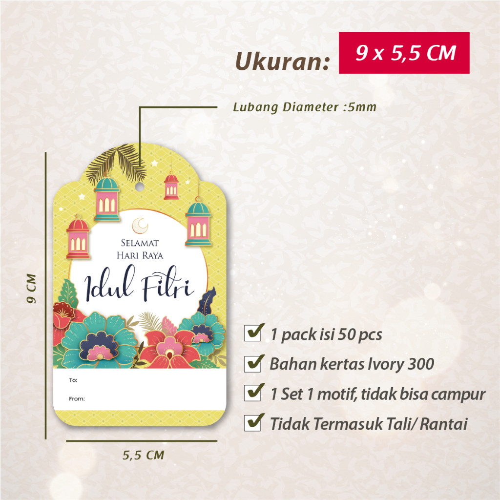 

[Isi 50] Hang Tag Idul Fitri/ Hang Tag Lebaran/ Tag Ramadhan