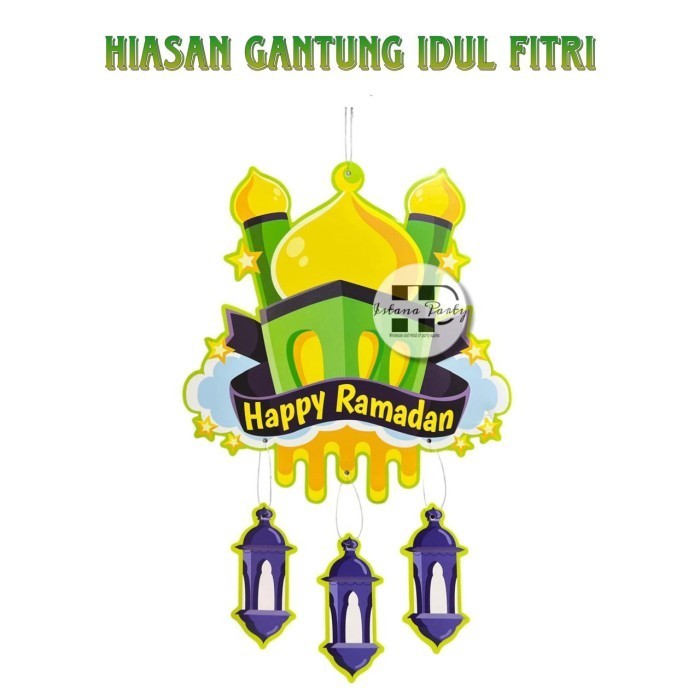 

Hiasan Gantung Idul Fitri / Dekorasi Lebaran 2 Susun Happy Ramadhan Dr103