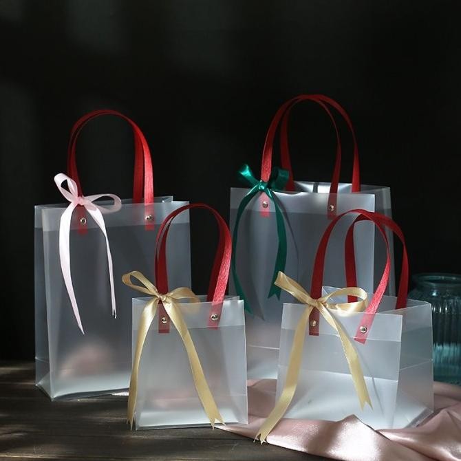 

[GROSIR PER 10PCS] Tas Mika Doff Transparan Hampers Goodie Bag Premium