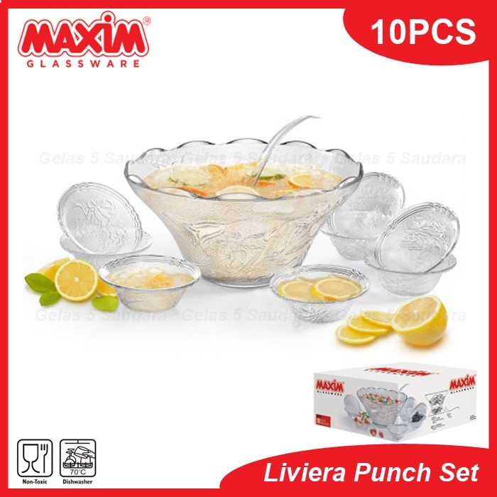 MAXIM PUNCH SET MANGKOK KACA/PUNCH SET MANGKOK MINUMAN BUAH ES SEGAR