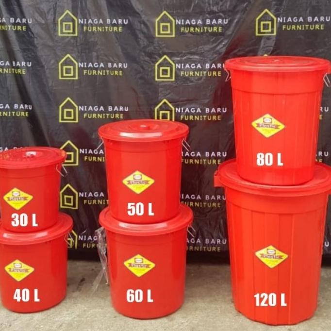 (KHUSUS GOJEK) EMBER PLASTIK SHINPO BESAR JUMBO TUTUP