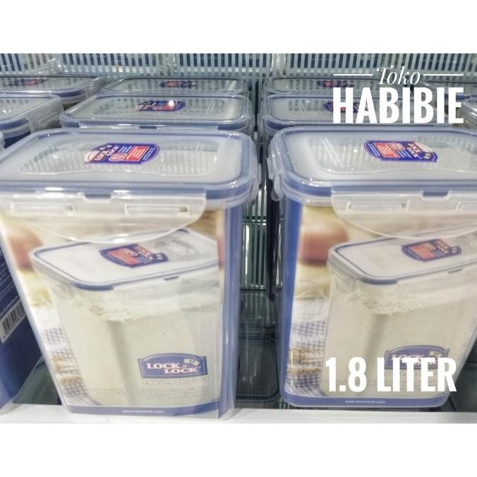 Lock n Lock Tall 1.8 L Liter Food Container Toples Kue Susu Plastik GT