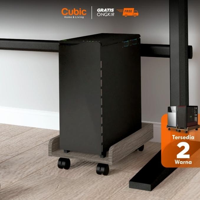 Cubic Tray Komputer / Rak Roda Cpu Meja Komputer / Yagi Tray 45