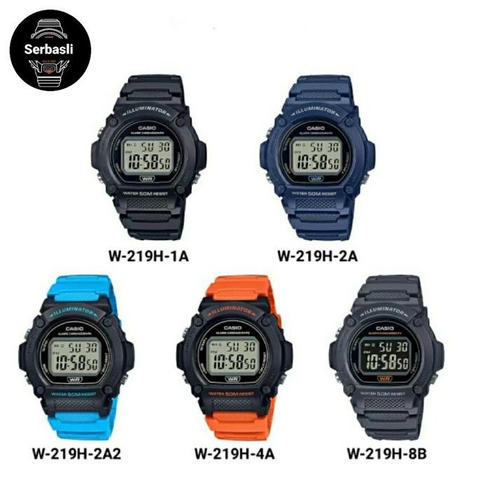 Jam Tangan Casio W219H W-219H-2 Original