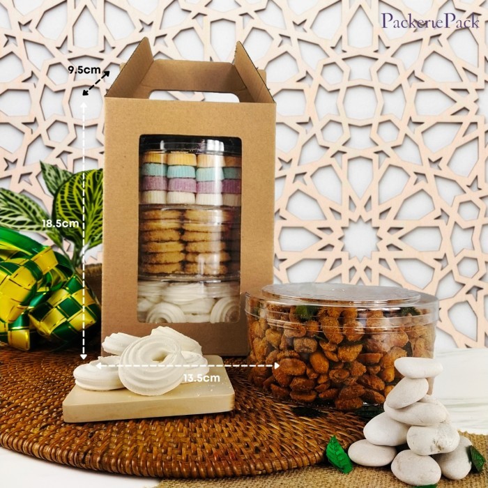 ( 10 PCS ) GABLE BOX KACA ISI 2/3 TOPLES UKURAN 500 GRAM