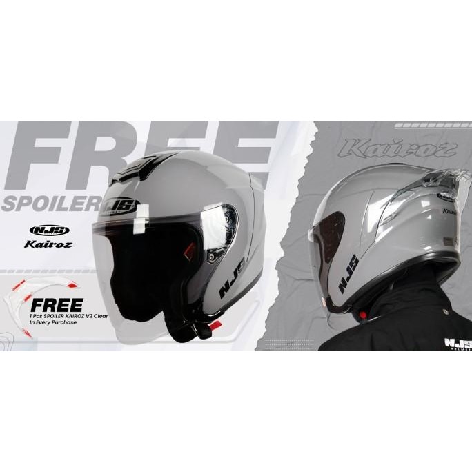 Njs Kairoz Solid Helm Half Face Helm Njs