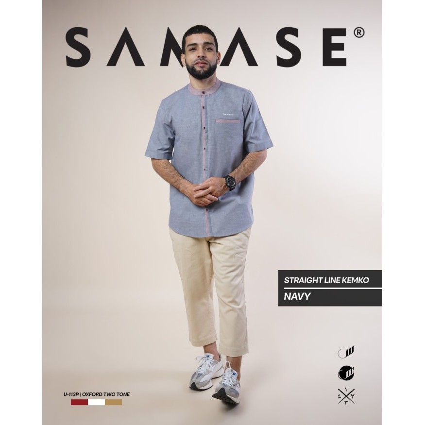 Samase Kemko Kemeja Koko Straight Line Ls U113P #Gratisongkir #Sale #Discount