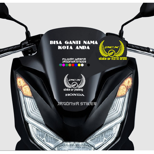 Stiker Motor Pcx state of kotamu sticker visor motor pcx new - Putih, padang
