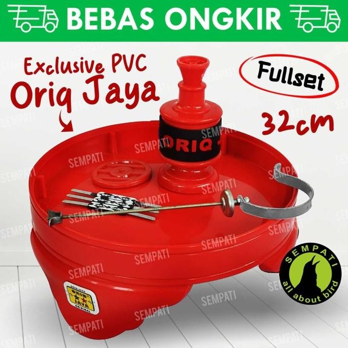Tebok Pvc Oriq Jaya Fullset Pion Gantungan Sangkar Burung Lovebird Tbo