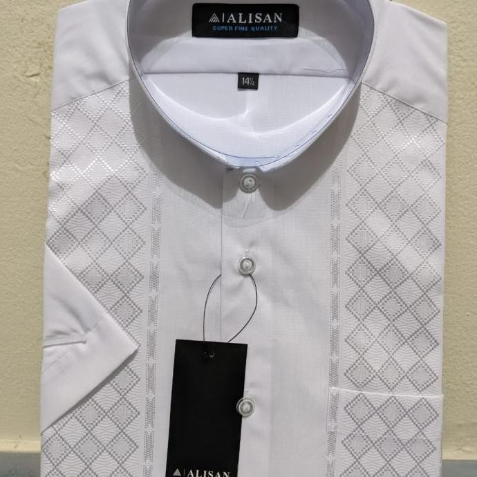 TERBARU BAJU KOKO ALISAN BORDIR LENGAN PENDEK TERMURAH 