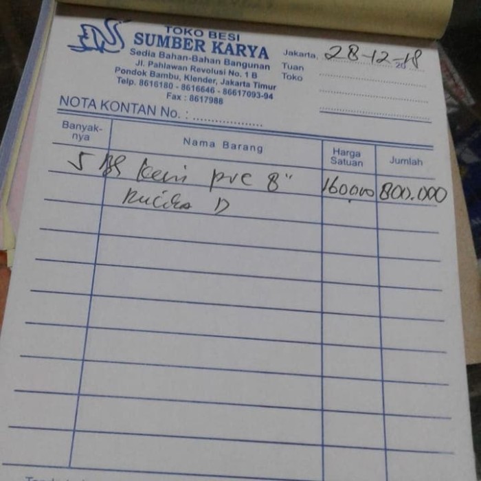 

TERBARU Nota keni 8" 5 bh HOT SALE!