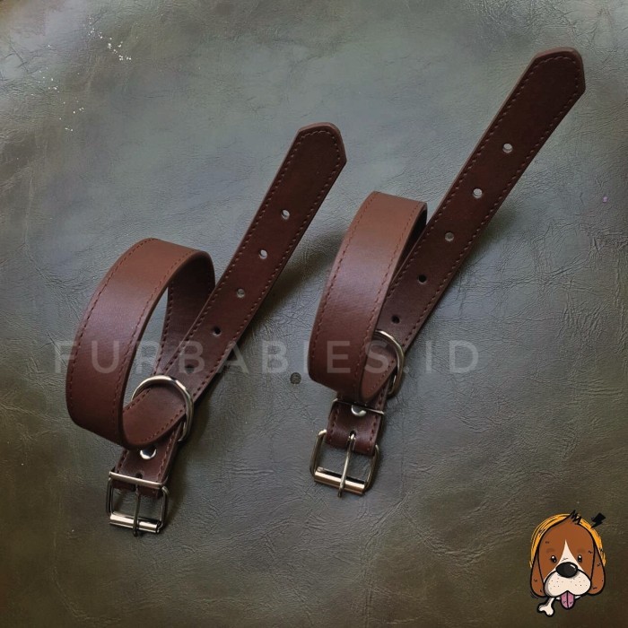 TERBARU Kalung anjing ukuran big XL anjing besar pitbull husky golden leather PROMO