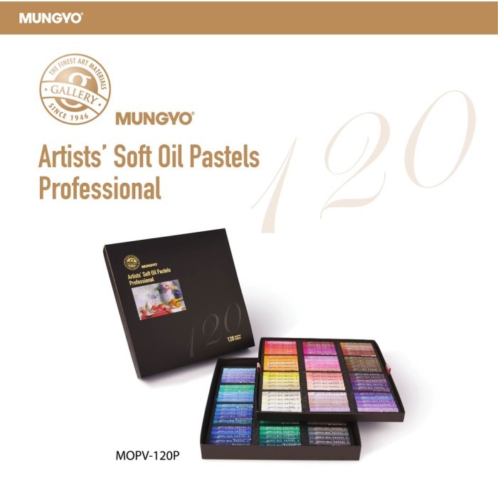 

Mungyo - Artist Soft Oil Pastels/Crayon Minyak 120 Pcs Papper Box