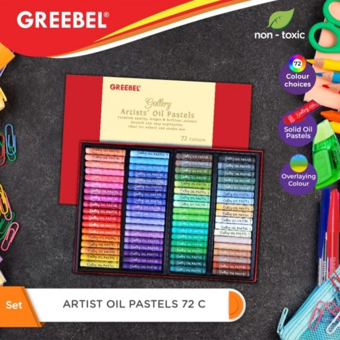 

HOT SALE! Greebel Premium Artist Oil Pastels 72 Warna