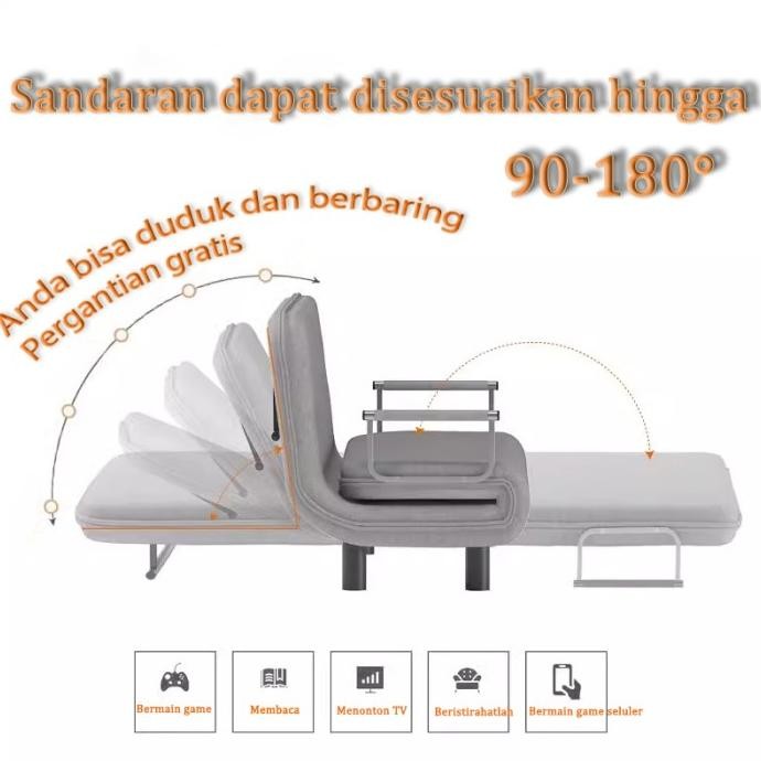 Tempat tidur sofa lipat sofa ganda kursi malas tempat tidur kantor yang dapat disesuaikan sofa rumah