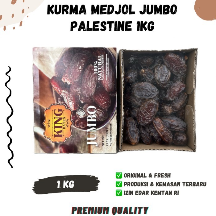 

KURMA MEDJOOL PALESTINE 1KG Premium Mejool Menjol Medjoul King AlRawad