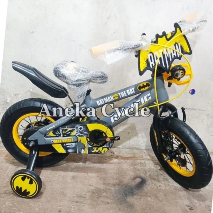 TERLARIS Sepeda Anak Roda Empat Cowok BMX Pacific Batman 12 Ban Jumbo 3.0