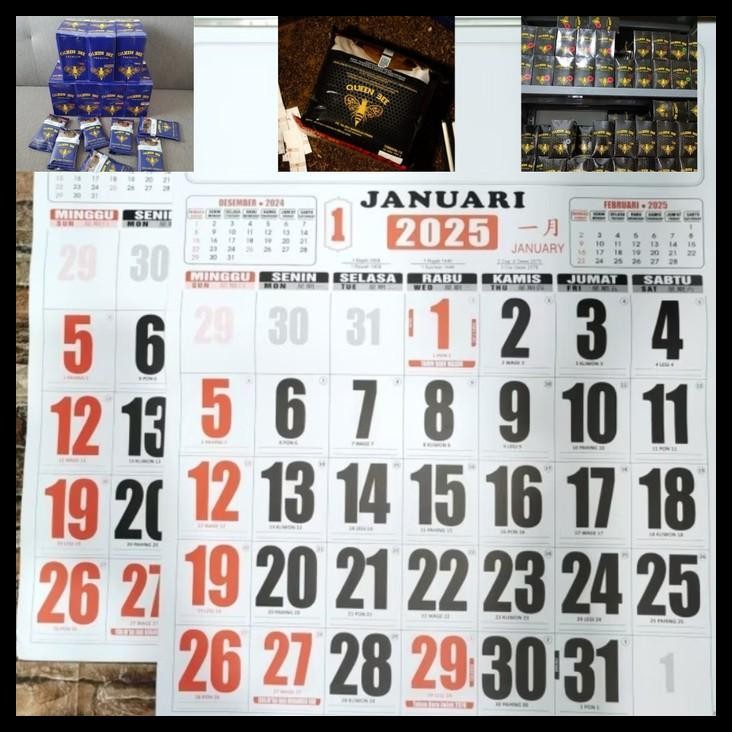 

terbaru !!! kalender custom qn bee kemasan 1/2 ready