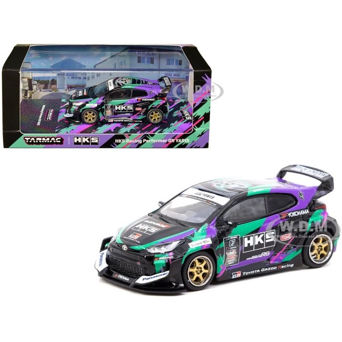 T64-080-HKS TARMAC WORKS GR YARIS HKS DIECAST MOBIL MINIATUR