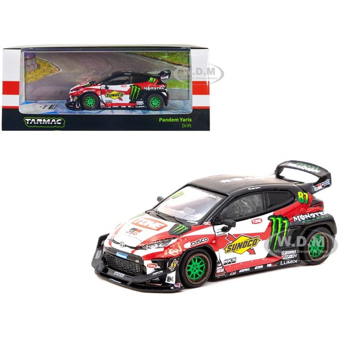 T64-080-MON Tarmac Works Pandem Toyota Yaris Drift Monster Diecast