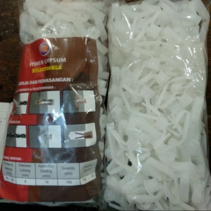 Fisher Gipsum / Fiser Gypsum +Sekrup 5Cm Isi 100Pcs