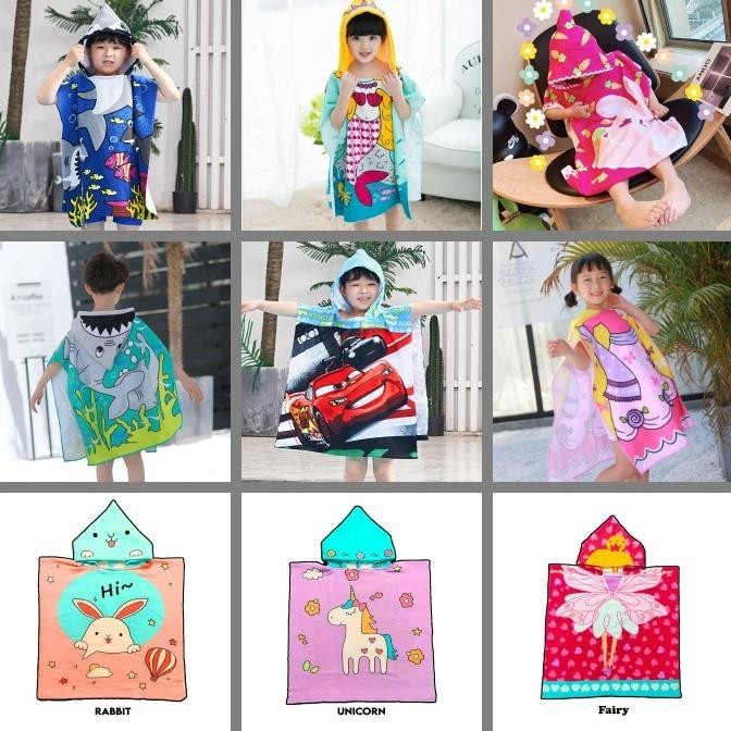 Baju Handuk Anak Baju Handuk Ponco Renang Anak Handuk Hoodie Anak Kara