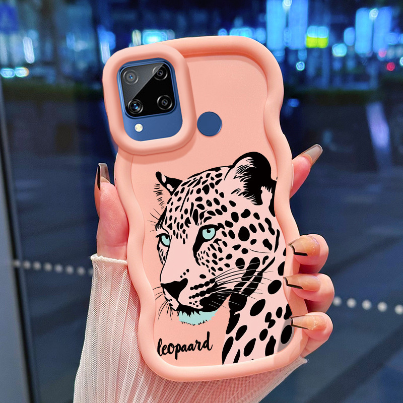 Casing Hp Untuk Realme C15 Case Casing Kesing HP macan tutul Softcase Macaron baru sampul pelindung 