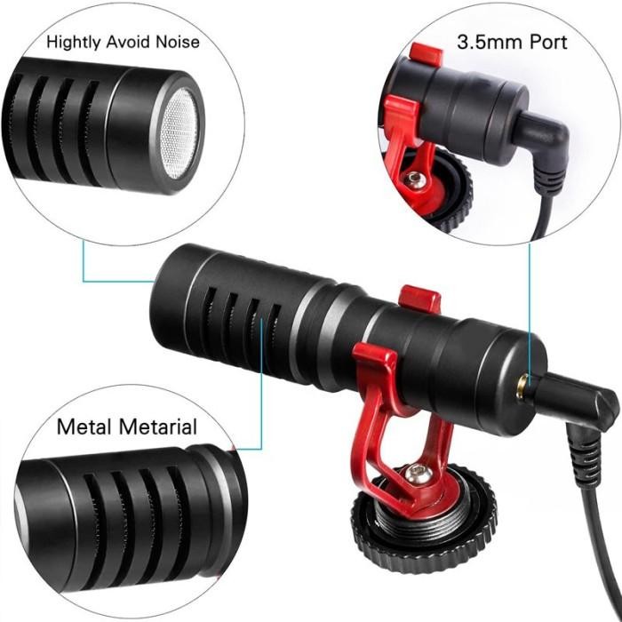 MICROPHONE SHOTGUN P3 - MICROPHONE VLOG - MIC KAMERA & SMARTPHONE