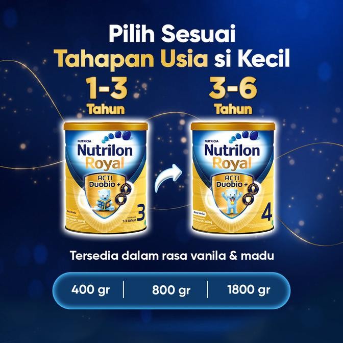

Nutrilon Royal 3 Susu Pertumbuhan 1-3 Thn Madu 1800Gr