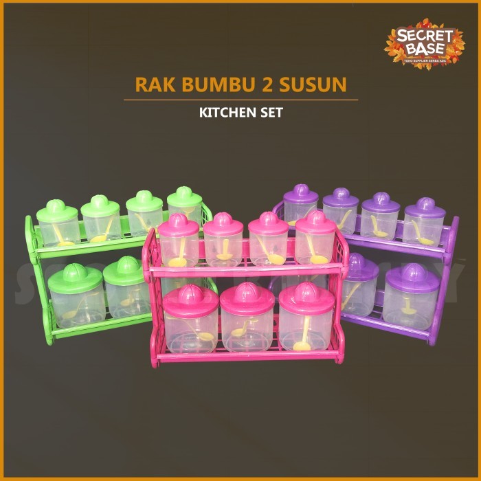 

OBRAL RAK BUMBU - Bonus Toples+Sendok / Rak Sambal Gantung / Kitchen Set