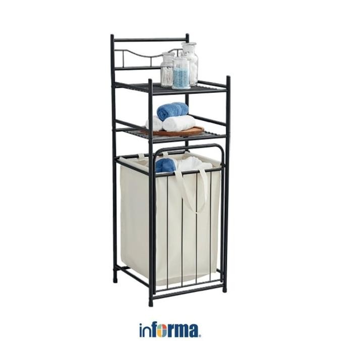 Informa Brody Rak Kamar Mandi 2 Tingkat Dengan Keranjang Laundry