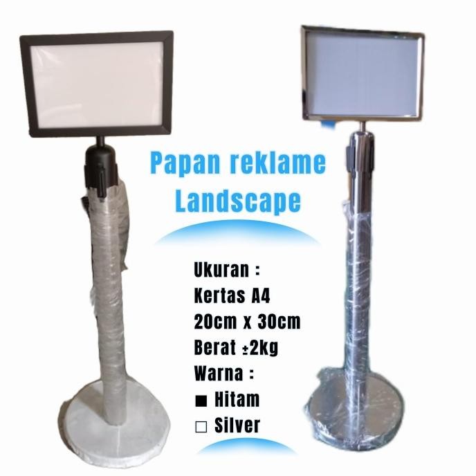 

Papan Tiang Antrian Reklame A4 F4 Stainless