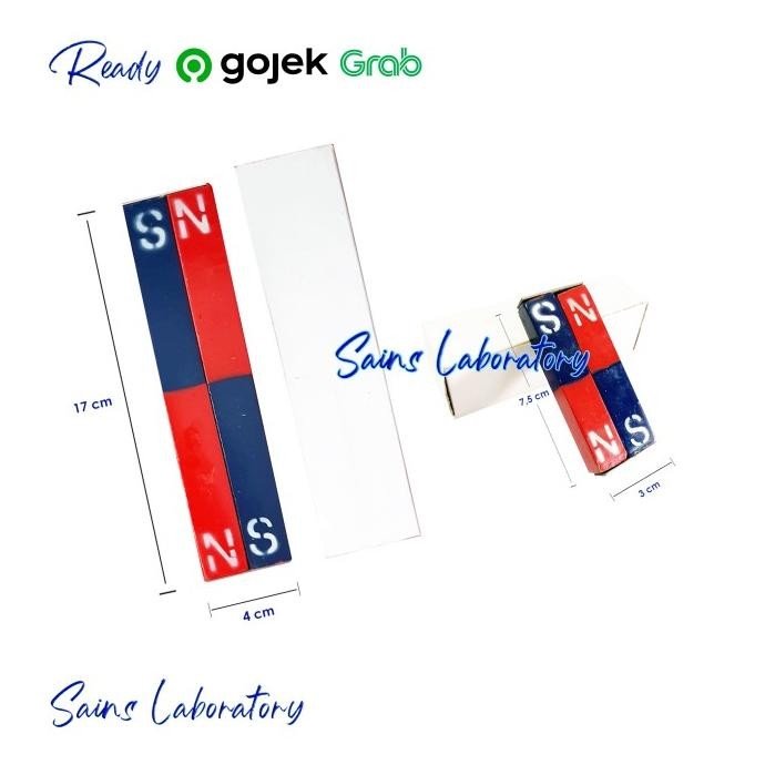 Magnet Batang Panjang Magnet Gaya Tarik Magnet Alnico 1 Set isi 2 Pcs