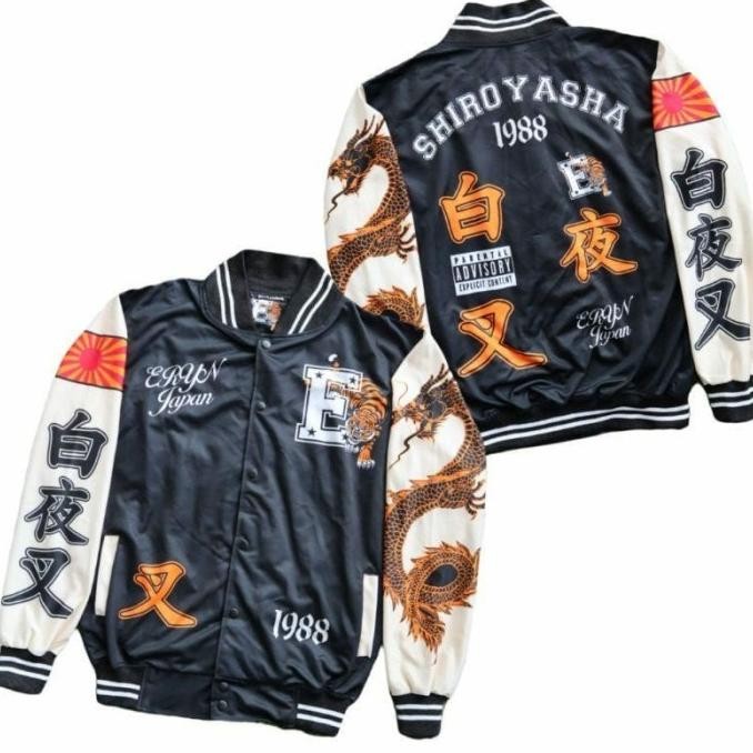Jaket Varsity Jacket Baseball Bisbol Jaket Outdoor Sukajan Jepang MS