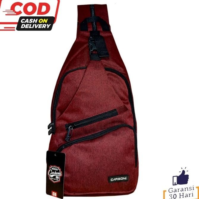 Tas Sling Bag carboni, Ransel Tali Satu, tas slempang