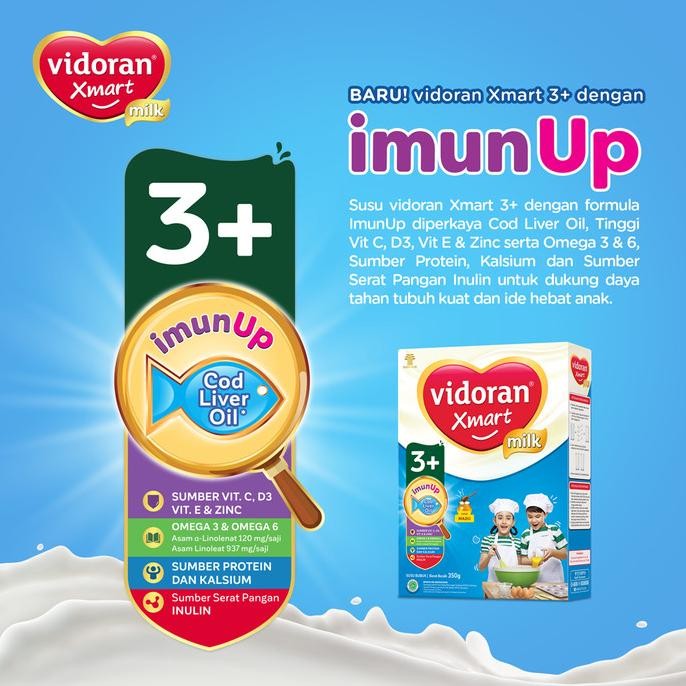 

Vidoran Xmart 3+ Madu 925Gr Susu Formula Anak 3-5 Tahun - 3 Box Promo