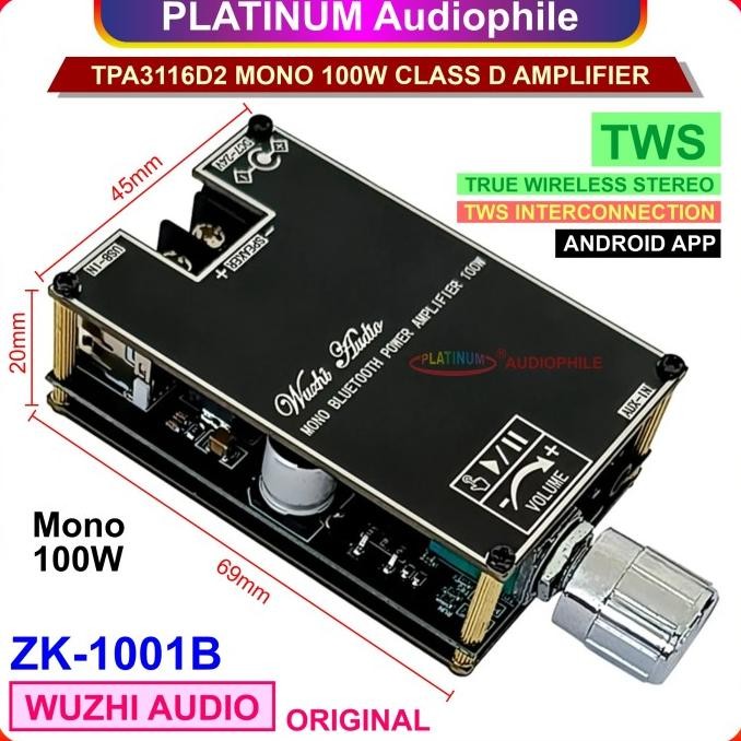 Original Tpa3116 Amplifier Class D 100W Tws Bluetooth 5.1 Tpa3116D2 Zk-1001B
