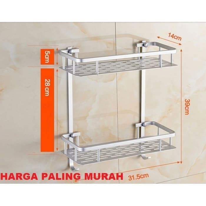 

OBRAL Rak bumbu dapur susun Tempat gula garam tempel Gantung sendok dinding