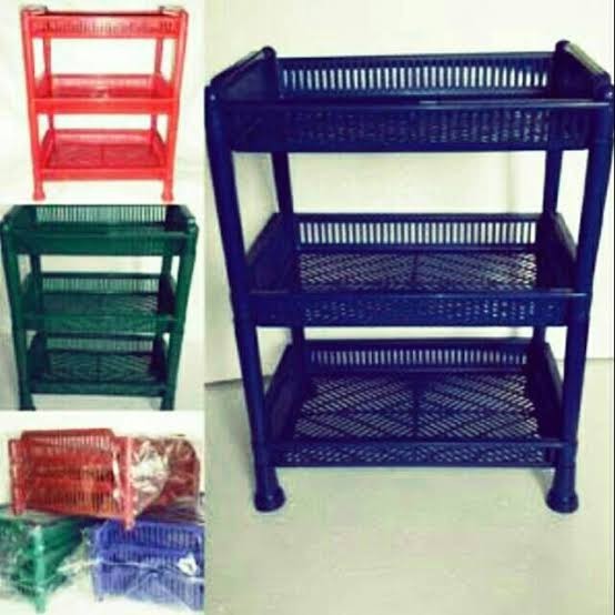 

TERMURAH RAK PIRING/RAK BUMBU/RAK SERBAGUNA PLASTIK SUSUN 3