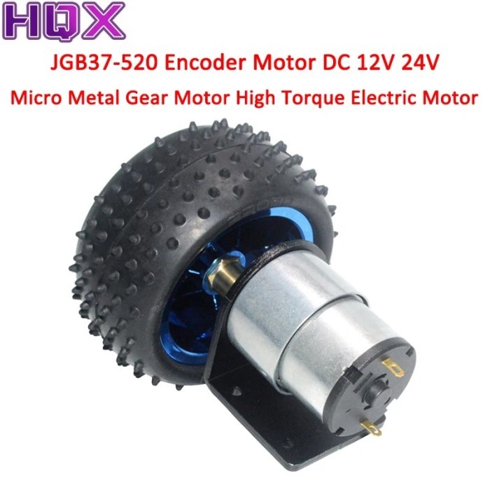 JGB37-520 ENCODER MOTOR DC 12V 24V MINI MICRO METAL GEAR MOTOR HIGH