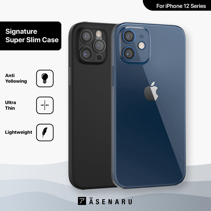 Terbaru Asenaru Iphone 12 Mini/Pro/Max Case Super Slim Signature Casing