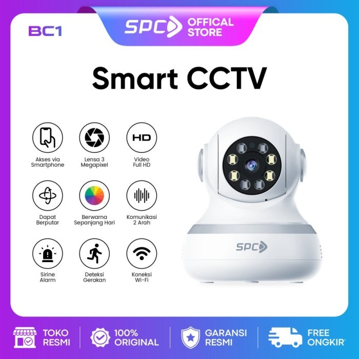 Ready Stock Ip Cam Cctv Tuya Ip Camera Babycam Full Hd 1080P 3Mp Spc Smart Bc1