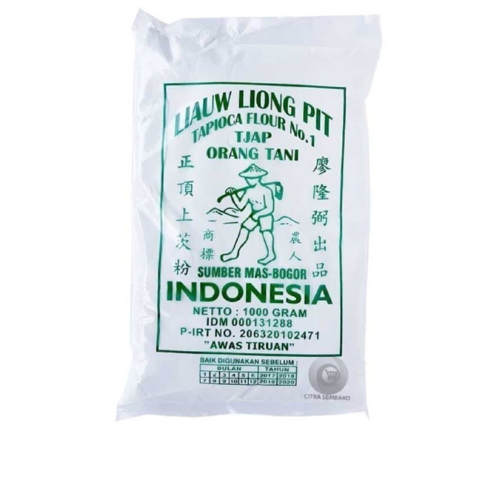 Sagu Tani Cap Liauw Liong Pit 1 DUS Tepung Tapioka Sagu Pak Tani