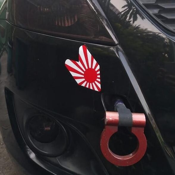 stiker Wakaba Bendera Jepang Matahari Terbit Asli