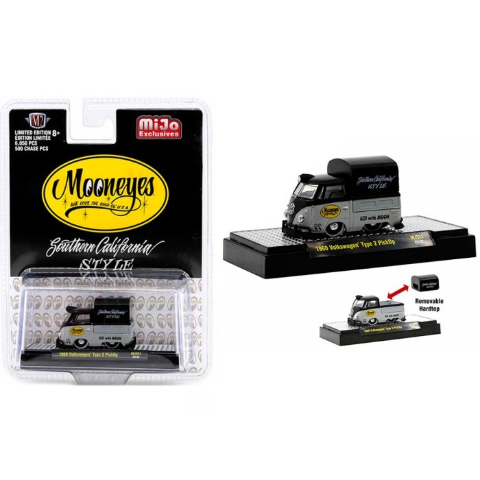 31500-MJ51 M2 MACHINES 1960 VW VOLKSWAGEN TYPE 2 PICKUP MOONEYES GREY